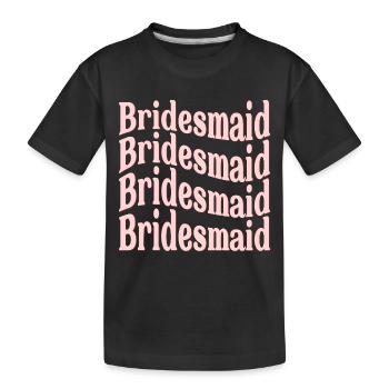 BRAUTJUNGFER HOCHZEIT WELLE - Kinder Premium Bio T-Shirt - Schwarz - Vorne