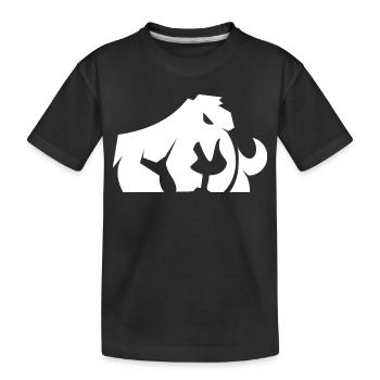Modernes Mammut – Stylisches Eiszeit-Design - Kinder Premium Bio T-Shirt - Schwarz - Vorne