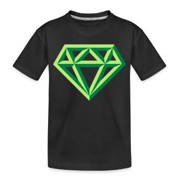 Diamant (Edelstein Brillant Symbol / Outl. Gre 2C) - Kinder Premium Bio T-Shirt - Schwarz - Vorne