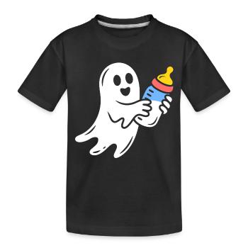 Fantôme câlin avec flacon - T-shirt bio Premium Enfant - noir - Devant