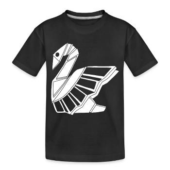 White Swan - Kids' Premium Organic T-Shirt - black - Front
