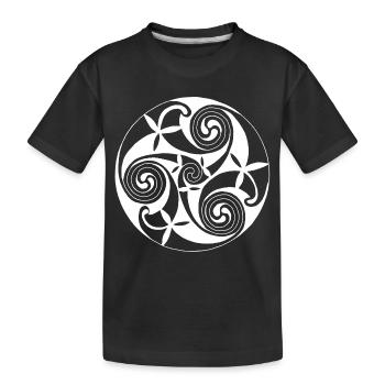 Symbole celte de la nature - T-shirt bio Premium Enfant - noir - Devant