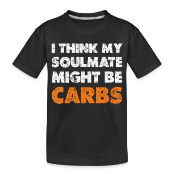 Les glucides comme âmes sœurs - T-shirt bio Premium Enfant - noir - Devant