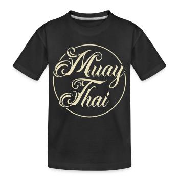 Muay Thai - Kinder Premium Bio T-Shirt - Schwarz - Vorne