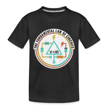 Cadeau pour ingénieur électricien, chemise Funny Circuits - T-shirt bio Premium Enfant - noir - Devant