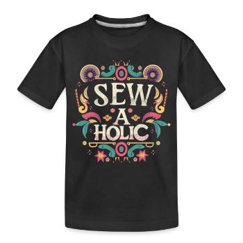 Sew-aholic - Kinder Premium Bio T-Shirt - Schwarz - Vorne