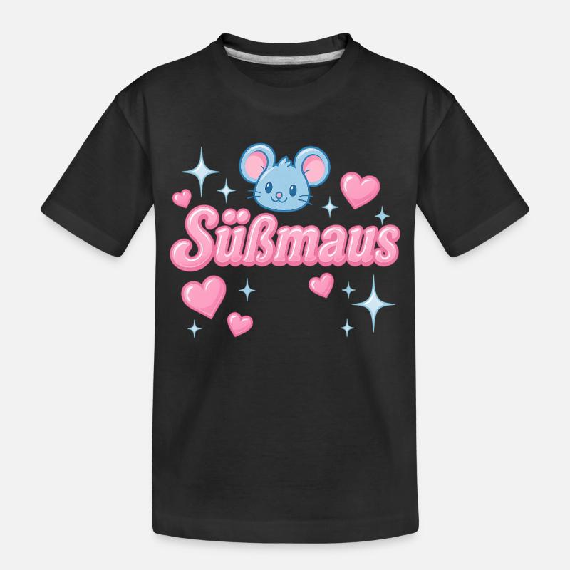 Süßmaus - y2K statement design - Kinder Premium Bio T-Shirt - Schwarz