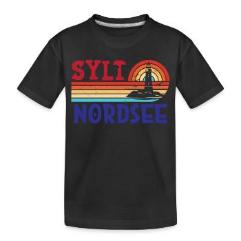 Vacances à la mer du Nord SYLT ÎLE DE LA MER DU NORD Fun - T-shirt bio Premium Enfant - noir - Devant