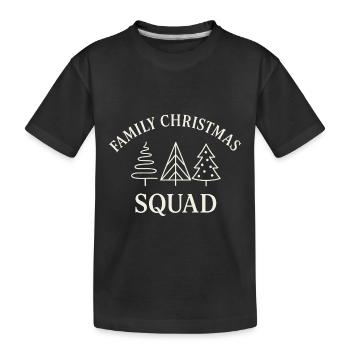 Family Christmas Tree Squad - Kids' Premium Organic T-Shirt - black - Front
