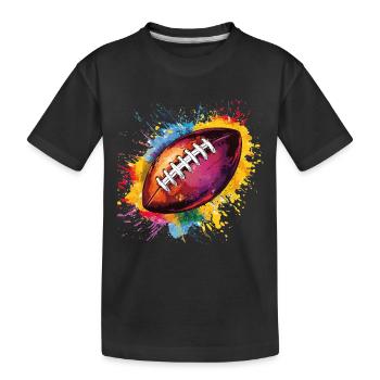 Football - Kinder Premium Bio T-Shirt - Schwarz - Vorne