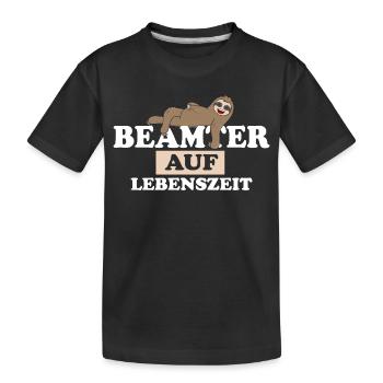 Fonctionnaire à vie - T-shirt bio Premium Enfant - noir - Devant