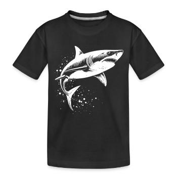 requin prédateur prédateur de l’océan - T-shirt bio Premium Enfant - noir - Devant