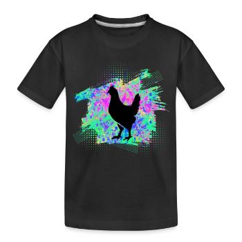 Chicken Chickens - Kids' Premium Organic T-Shirt - black - Front