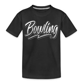 Bowling - Kinder Premium Bio T-Shirt - Schwarz - Vorne