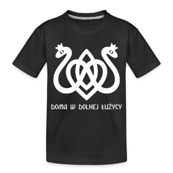 Schlangenherz weiß - Kinder Premium Bio T-Shirt - Schwarz - Vorne