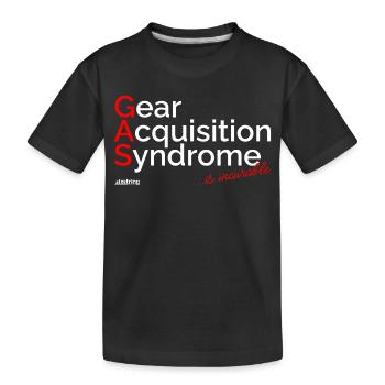 Gear Acquisition Syndrome - Kinder Premium Bio T-Shirt - Schwarz - Vorne