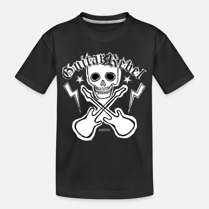 Guitare Rebel - Patchstyle - T-shirt bio Premium Enfant - noir