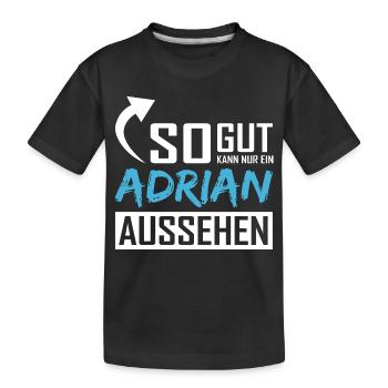 Seul un Adrian peut être aussi beau - T-shirt bio Premium Enfant - noir - Devant