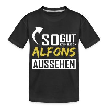 Seul un Alfons peut être aussi beau - T-shirt bio Premium Enfant - noir - Devant
