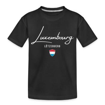 Made in Luxembourg, Luxembourg pride - Kids' Premium Organic T-Shirt - black - Front