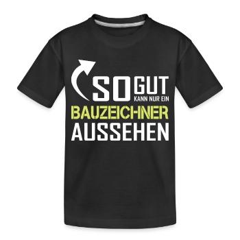 Seul un dessinateur peut être aussi beau - T-shirt bio Premium Enfant - noir - Devant