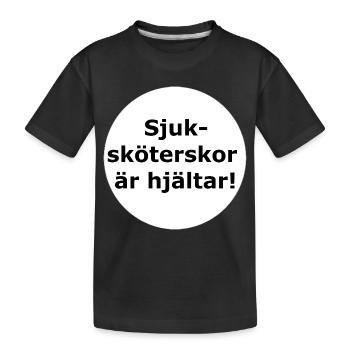 Les infirmières sont des héroïnes ! (Cercle blanc) - T-shirt bio Premium Enfant - noir - Devant