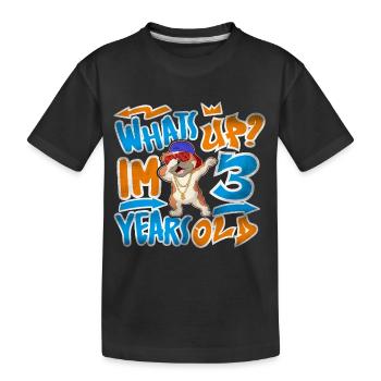 Graffiti du 3ème anniversaire - T-shirt bio Premium Enfant - noir - Devant