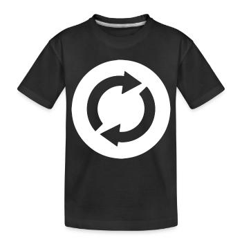 Repeating Silhouettes Pictogram Design - Kids' Premium Organic T-Shirt - black - Front
