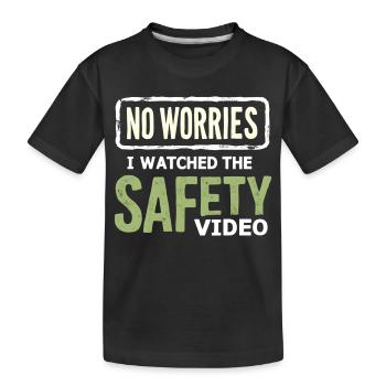 No Stress Safety Video Memes - Kids' Premium Organic T-Shirt - black - Front
