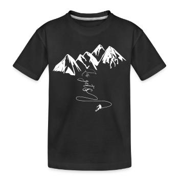 Les Gets Ski VTT Portes du Soleil Village Station - Kinder Premium Bio T-Shirt - Schwarz - Vorne