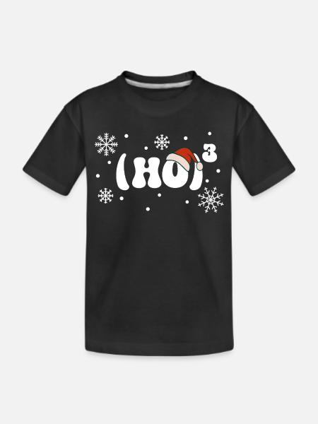 Ho Ho Ho - Chapeau de Père Noël - Mathématiques - Noël - T-shirt bio Premium Enfant - noir