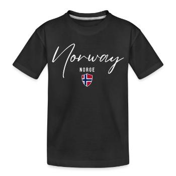 Orgueil norvégien, patriote norvégien - T-shirt bio Premium Enfant - noir - Devant