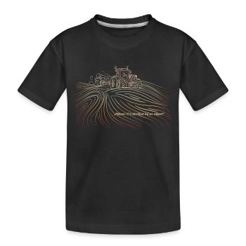 Farming Simulator "Helper H is blocked by an - Kids' Premium Organic T-Shirt - black - Front