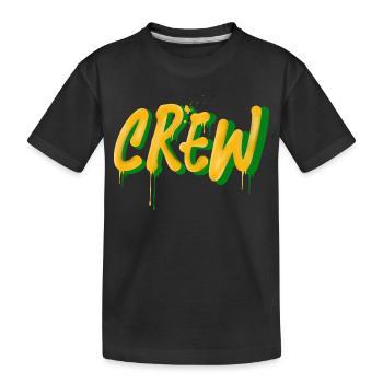 Crew - Kinder Premium Bio T-Shirt - Schwarz - Vorne