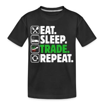 Aktien Börse Handeln Crypto Aktienmarkt Trader - Kinder Premium Bio T-Shirt - Schwarz - Vorne