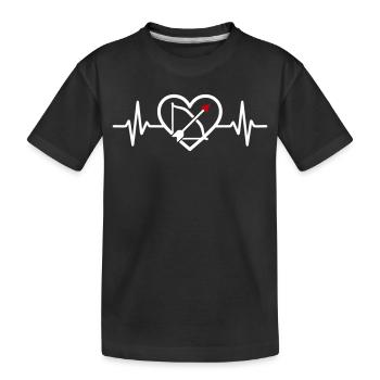 Tir à l’Arc Cœur Archer Flèche Sport - T-shirt bio Premium Enfant - noir - Devant