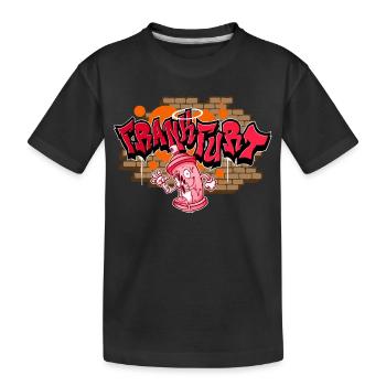 Frankfurt Graffiti - Kinder Premium Bio T-Shirt - Schwarz - Vorne