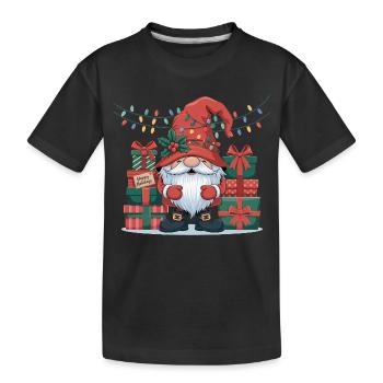 Christmas Gnome Gnome - Kids' Premium Organic T-Shirt - black - Front