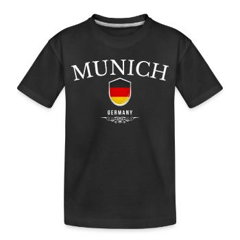 J’adore Munich, souvenir Munich - T-shirt bio Premium Enfant - noir - Devant