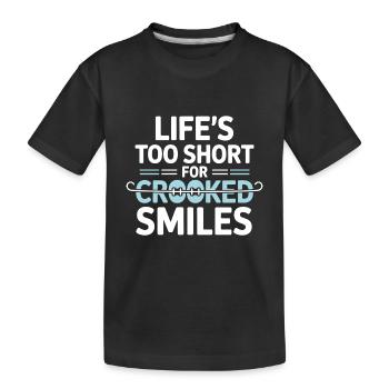 Dental Professional Straight Alignment Motivation  - Kids' Premium Organic T-Shirt - black - Front
