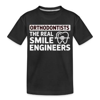 Zahnsachverständiger Ingenieur für strukturelle Ausrichtung Getriebe - Kinder Premium Bio T-Shirt - Schwarz - Vorne
