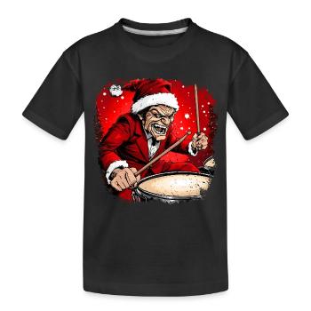 Batteur Santa Claus - T-shirt bio Premium Enfant - noir - Devant
