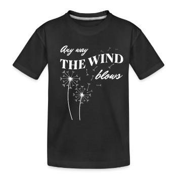 Any Way the Wind Blows – Dandelion Freedom - Kinder Premium Bio T-Shirt - Schwarz - Vorne