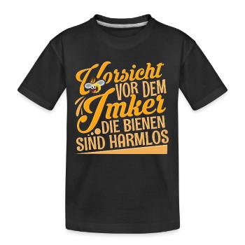 Imker - Kinder Premium Bio T-Shirt - Schwarz - Vorne