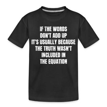 Si les mots ne collent pas, c’est généralement parce que - T-shirt bio Premium Enfant - noir - Devant