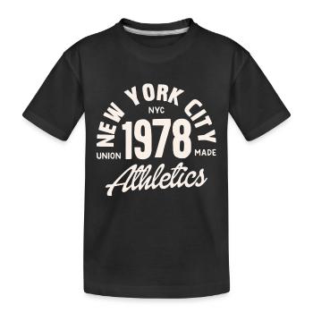 Athlétisme rétro NYC 1978 - T-shirt bio Premium Enfant - noir - Devant