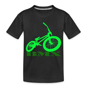 BMX Rad - Kinder Premium Bio T-Shirt - Schwarz - Vorne