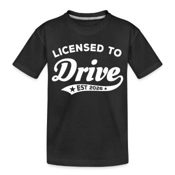 License to Drive 2026 - Driving Permit - Kids' Premium Organic T-Shirt - black - Front