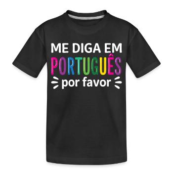 Portugiesischer zweisprachiger Portugiesischlehrer - Kinder Premium Bio T-Shirt - Schwarz - Vorne