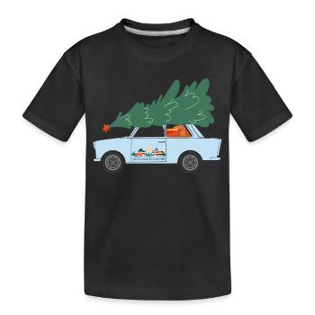 Noël à la maison (Édition Trabi) - T-shirt bio Premium Enfant - noir - Devant